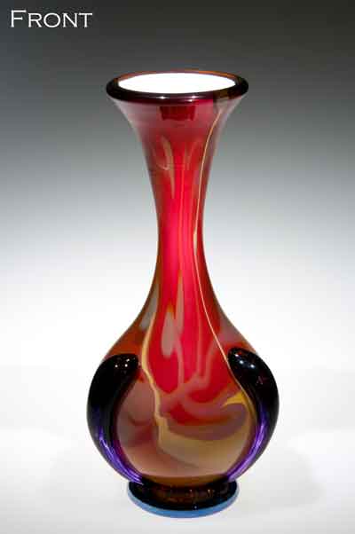 two toned glass vase