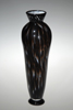 black brown glass vase