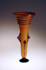 orange brown red glass vase